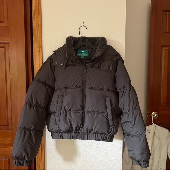 Aeropostale Remixed Down Cropped Puffer Jacket – Size L - Picture 1 of 8